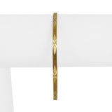 14k Yellow Gold 6.2g Solid Diamond Cut 3mm Round Bangle Bracelet 8"