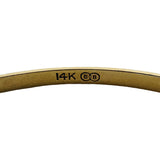 14k Yellow Gold 6.2g Solid Diamond Cut 3mm Round Bangle Bracelet 8"