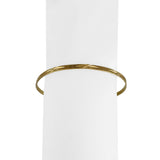 14k Yellow Gold 6.2g Solid Diamond Cut 3mm Round Bangle Bracelet 8"