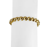 14k Yellow Gold 10.7g Ladies Polished 7mm San Marco Link Bracelet Italy 7"