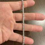 14k White Gold and 1cttw Diamond Vintage S Link Tennis Bracelet 8"