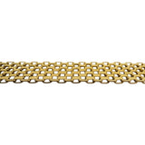 14k Yellow Gold 20.6g Ladies Solid Wide 15mm Bismark Link Bracelet Italy 7"