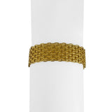 14k Yellow Gold 20.6g Ladies Solid Wide 15mm Bismark Link Bracelet Italy 7"