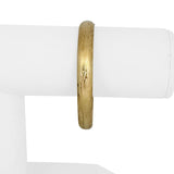 14k Yellow Gold 9.9g Vintage 8mm Floral Bangle Bracelet 6.75"