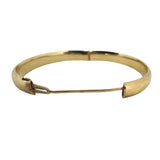 14k Yellow Gold 9.9g Vintage 8mm Floral Bangle Bracelet 6.75"