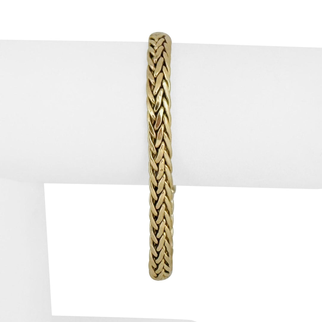 14k Yellow Gold 9.7g Ladies 7.5mm Fancy Link Bracelet Italy 7.25"