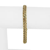 14k Yellow Gold 9.7g Ladies 7.5mm Fancy Link Bracelet Italy 7.25"