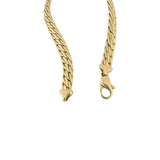 14k Yellow Gold 9.7g Ladies 7.5mm Fancy Link Bracelet Italy 7.25"