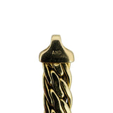 14k Yellow Gold 9.7g Ladies 7.5mm Fancy Link Bracelet Italy 7.25"