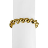 14k Yellow Gold 24g Ladies Polished 10mm San Marco Link Bracelet Italy 8"
