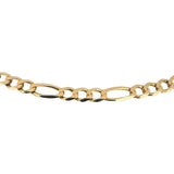 14k Yellow Gold 14.4g Solid 5mm Figaro Link Chain Necklace Italy 21"