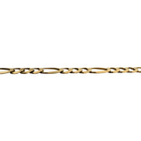 14k Yellow Gold 14.4g Solid 5mm Figaro Link Chain Necklace Italy 21"
