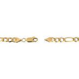 14k Yellow Gold 14.4g Solid 5mm Figaro Link Chain Necklace Italy 21"