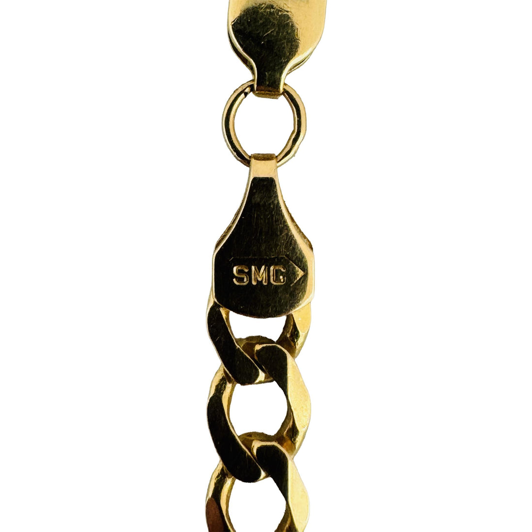 14k Yellow Gold 14.4g Solid 5mm Figaro Link Chain Necklace Italy 21"