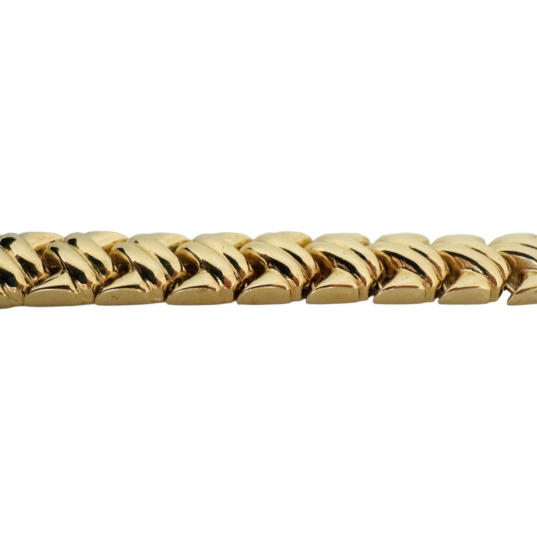 14k Yellow Gold 22.3g Ladies Heavy Thick 11mm Fancy Link Bracelet 7"