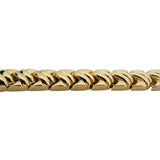 14k Yellow Gold 22.3g Ladies Heavy Thick 11mm Fancy Link Bracelet 7"