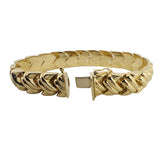14k Yellow Gold 22.3g Ladies Heavy Thick 11mm Fancy Link Bracelet 7"