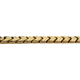 14k Yellow Gold 12.5g Ladies Vintage 7mm Fancy V Link Bracelet 7.25"