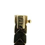 14k Yellow Gold 12.5g Ladies Vintage 7mm Fancy V Link Bracelet 7.25"