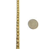 14k Yellow Gold 8.8g Solid Diamond Cut 4.5mm Square Link Bracelet 8.25"