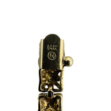 14k Yellow Gold 8.8g Solid Diamond Cut 4.5mm Square Link Bracelet 8.25"