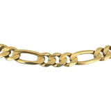 14k Yellow Gold 67.8g Solid Heavy 8mm Figaro Link Chain Necklace Italy 25"