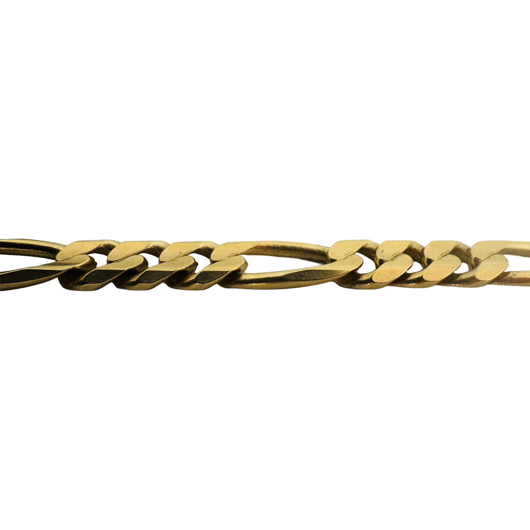 14k Yellow Gold 67.8g Solid Heavy 8mm Figaro Link Chain Necklace Italy 25"