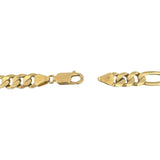 14k Yellow Gold 67.8g Solid Heavy 8mm Figaro Link Chain Necklace Italy 25"