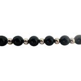 Tiffany & Co. Sterling Silver and Black Onyx Bead Necklace 31"