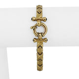 14k Yellow Gold 11g Ladies XO Link Bolt Clasp Bracelet 7"