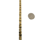 14k Yellow Gold 11g Ladies XO Link Bolt Clasp Bracelet 7"