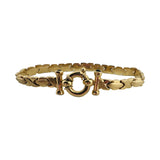 14k Yellow Gold 11g Ladies XO Link Bolt Clasp Bracelet 7"