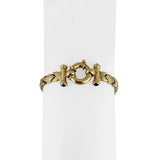 14k Yellow Gold 11g Ladies XO Link Bolt Clasp Bracelet 7"