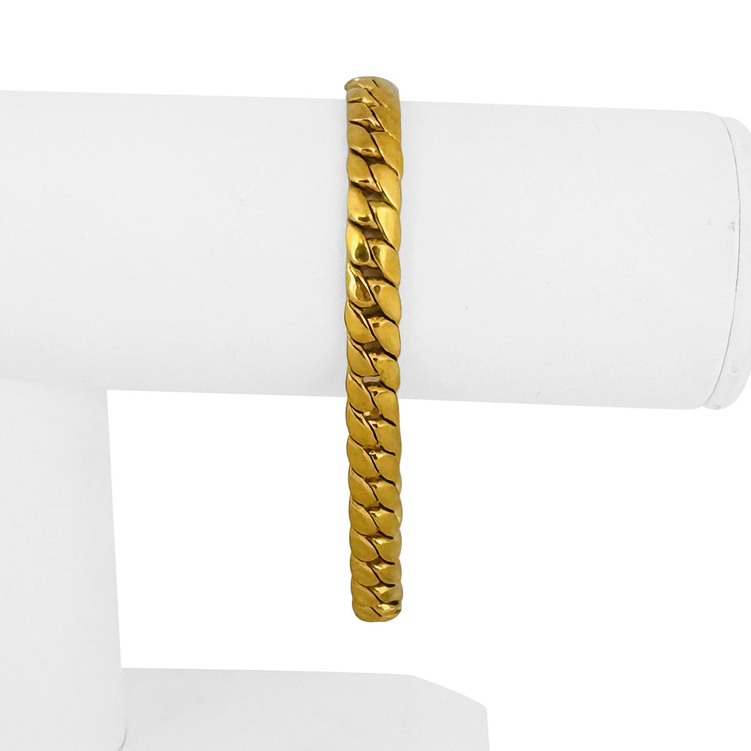 24k Pure Yellow Gold 39.6g Solid Very Heavy 7mm Cuban Link Bracelet 7.5"