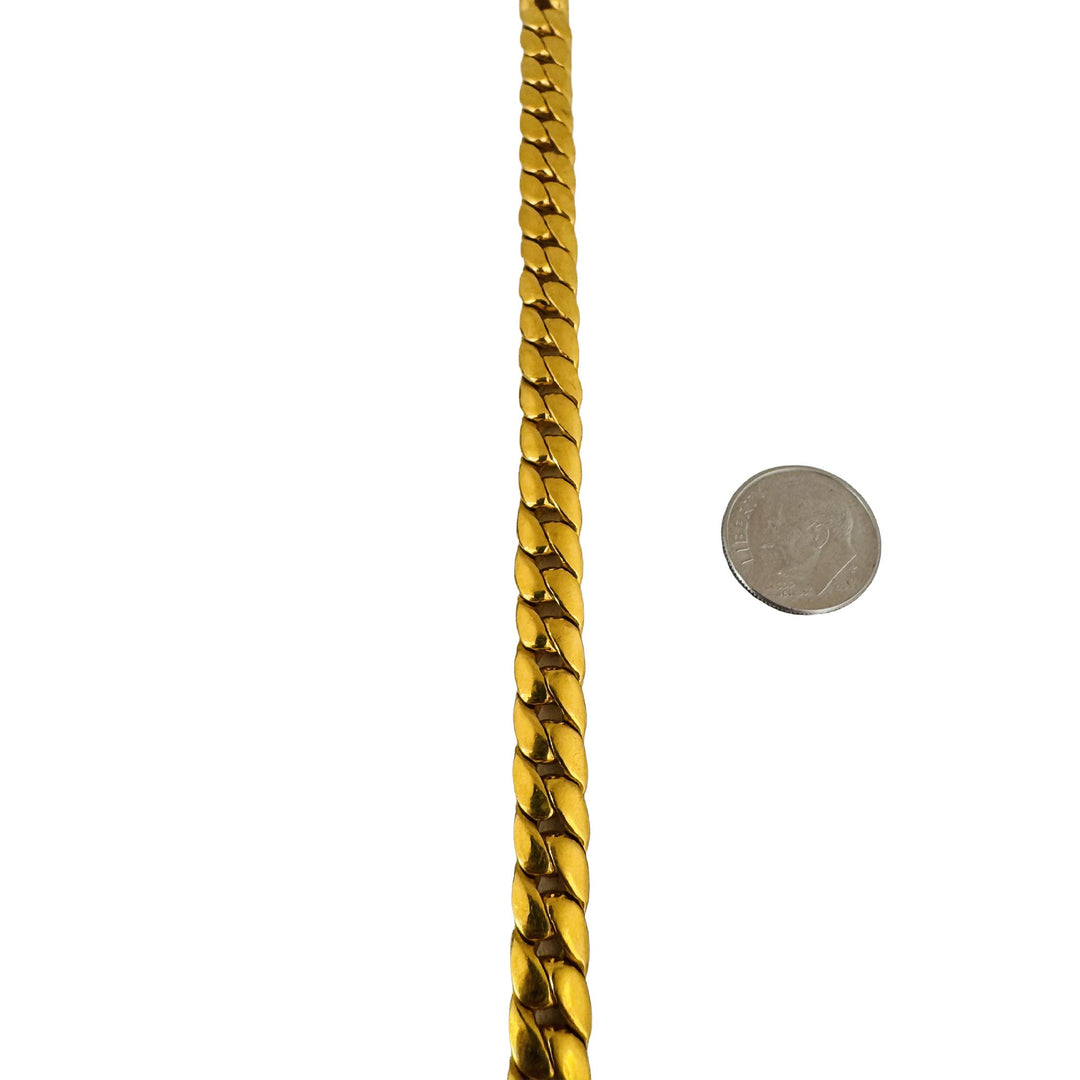 24k Pure Yellow Gold 39.6g Solid Very Heavy 7mm Cuban Link Bracelet 7.5"