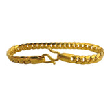 24k Pure Yellow Gold 39.6g Solid Very Heavy 7mm Cuban Link Bracelet 7.5"