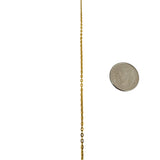 24k Pure Yellow Gold 3.7g Solid Very Thin 1.5mm Cable Link Chain Necklace 16"
