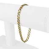 18k Yellow Gold 11.8g Vintage Solid 5mm Fancy Curb Link Bracelet Italy 7.5"