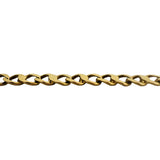 18k Yellow Gold 11.8g Vintage Solid 5mm Fancy Curb Link Bracelet Italy 7.5"