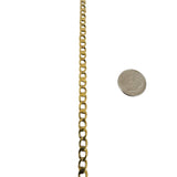 18k Yellow Gold 11.8g Vintage Solid 5mm Fancy Curb Link Bracelet Italy 7.5"