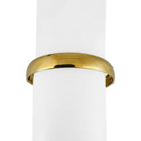 18k Yellow Gold 16.2g Solid Vintage 10mm Polished Bangle Bracelet Italy 7.5"