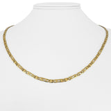 18k Yellow Gold 14.3g Solid Fancy Figarucci Link Chain Necklace Italy 19.5"
