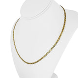18k Yellow Gold 14.3g Solid Fancy Figarucci Link Chain Necklace Italy 19.5"