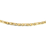 18k Yellow Gold 14.3g Solid Fancy Figarucci Link Chain Necklace Italy 19.5"