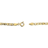 18k Yellow Gold 14.3g Solid Fancy Figarucci Link Chain Necklace Italy 19.5"