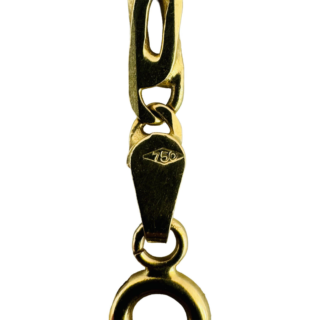 18k Yellow Gold 14.3g Solid Fancy Figarucci Link Chain Necklace Italy 19.5"