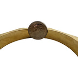 14k Yellow Gold 17.6g Vintage Floral 10mm Octagonal Bangle Bracelet 6.75"