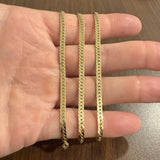 14k Yellow Gold 20.8g Solid Thick 3.5mm Herringbone Link Necklace Italy 24"