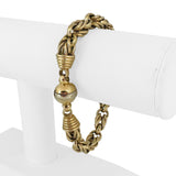 14k Yellow Gold 25g Vintage Thick 8mm Fancy Link Bracelet 7.5"