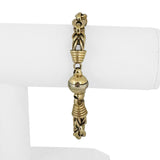 14k Yellow Gold 25g Vintage Thick 8mm Fancy Link Bracelet 7.5"